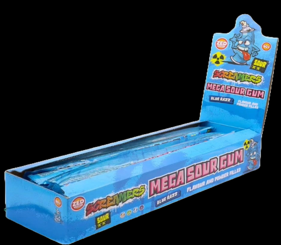Sour mega gum blue razz flavour
