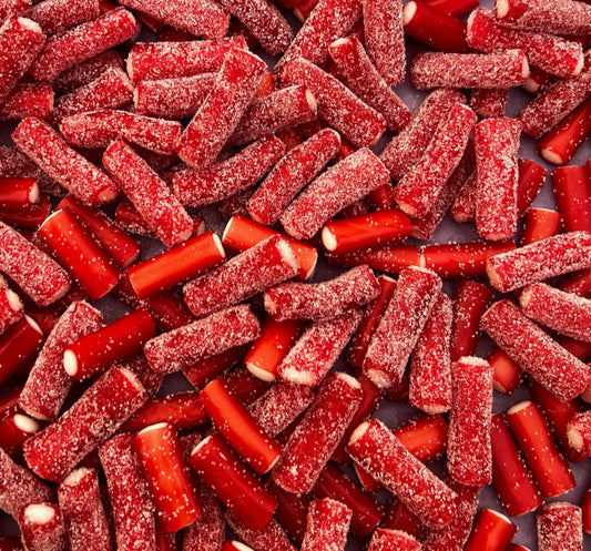 250g grab bag fizzy & non-fizzy strawberry pencils