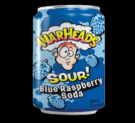 Warheads blue raspberry soda
