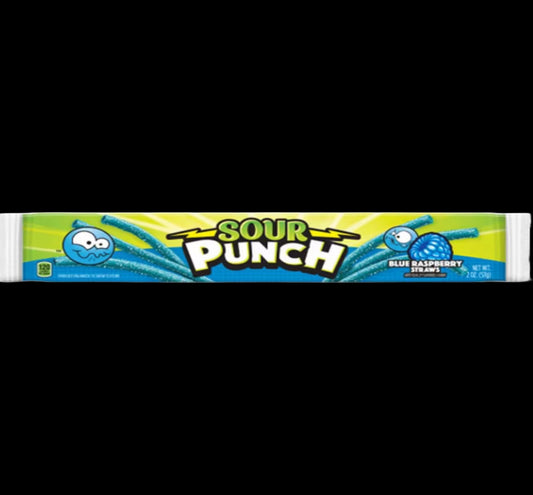 Sour punch blue raspberry straws