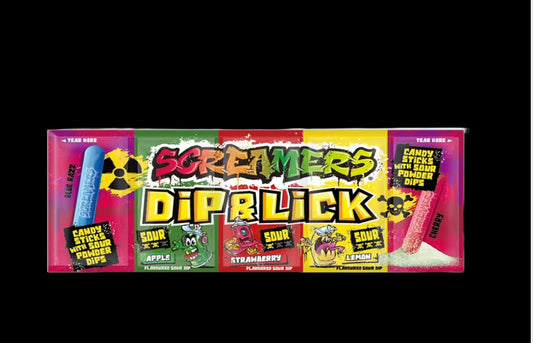 Screamers sour dip & lick